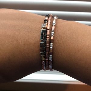 Alex and Ani rose gold retired bracelet set